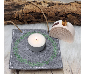 ADVENTSKALENDER 21. Dezember - Stickserie - ITH Kerzenteppich Tasche